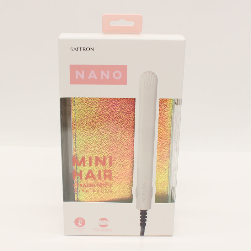 【HIRO】 【SAFFRON】 断熱ポーチ付きナノミニヘアストレートアイロン HCG-SHI002